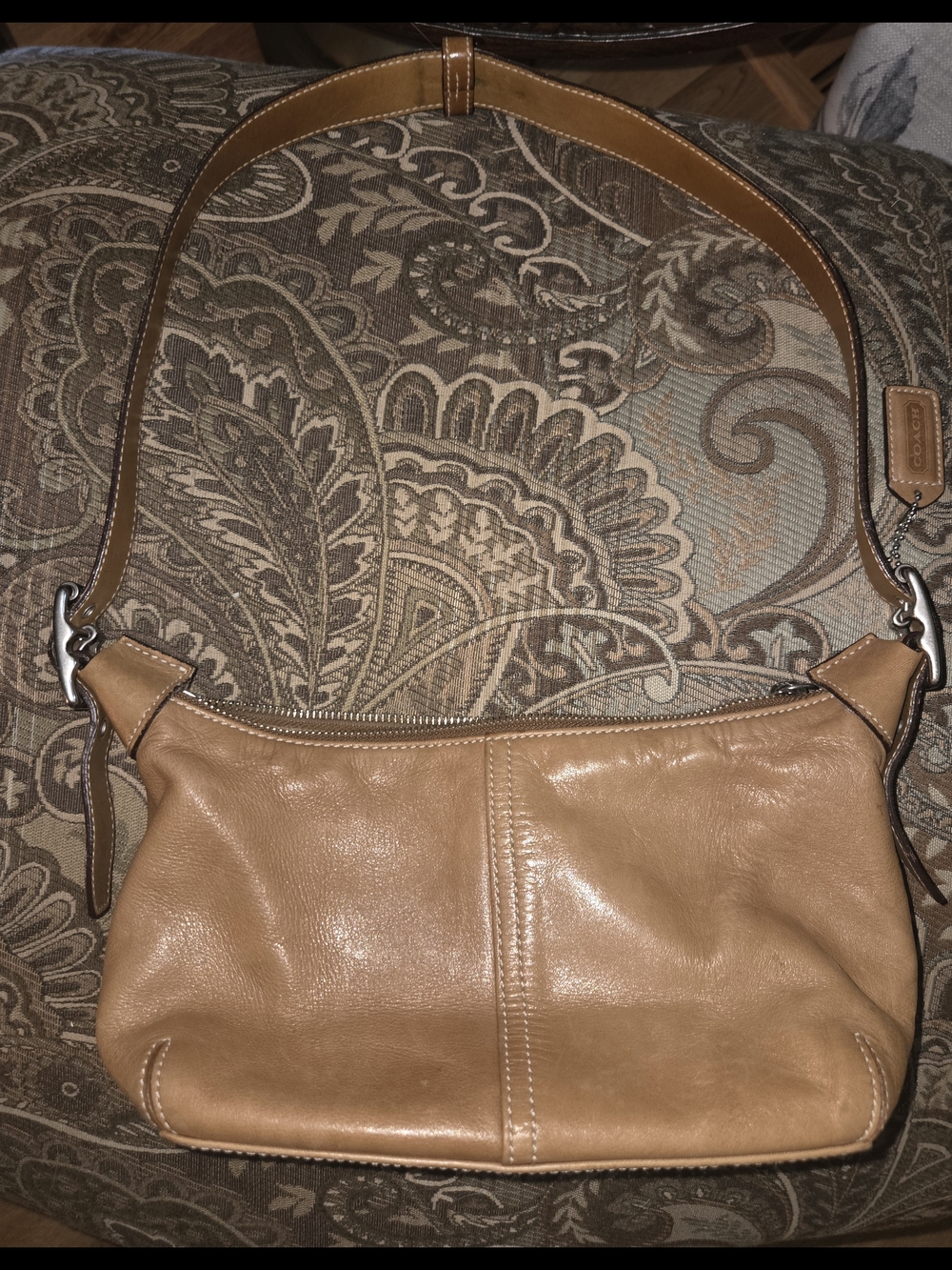 Vintage Coach Tan Leather Shoulder Bag